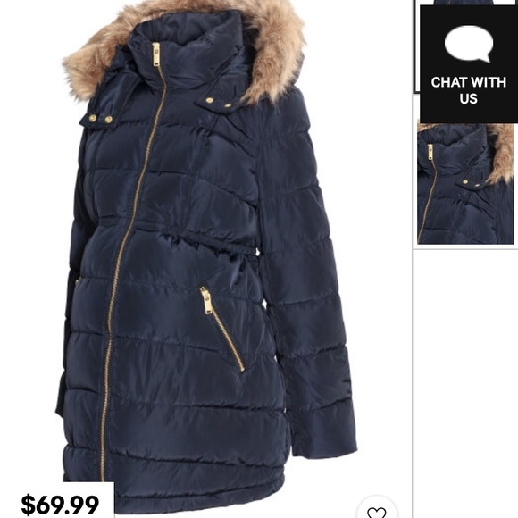 h m jackets coats hm mama padded maternity coat jacket poshmark